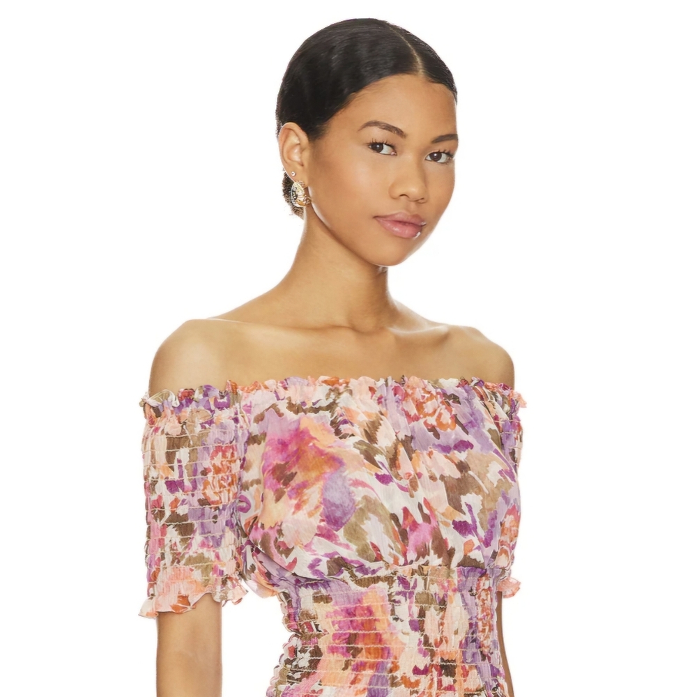NWT- MISA Los Angeles - Toulah Top in Sunset Blooms, Size M